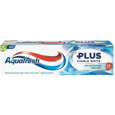 АКВАФРЕШ PLUS VISIBLE WHITE паста за зъби 75 мл