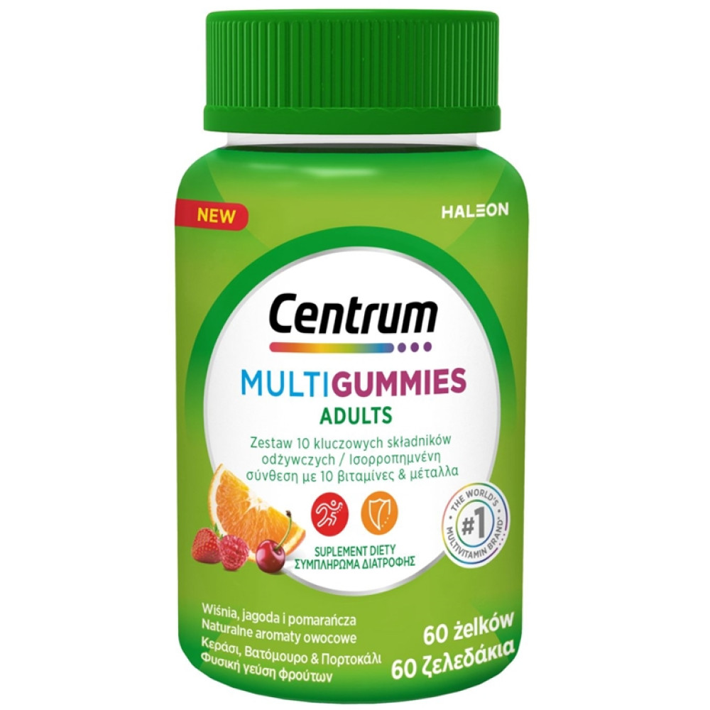 ЦЕНТРУМ МУЛТИФРУТ ЗА ВЪЗРАСТНИ желирани табл x 60 бр - Витамини, минерали и антиоксиданти ЦЕНТРУМ МУЛТИФРУТ ЗА ВЪЗРАСТНИ желирани табл x 60 бр - Витамини, минерали и антиоксиданти