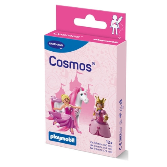 ХАРТМАН COSMOS PLAYMOBIL пластир за деца 3 размера х 12 бр РОЗОВ