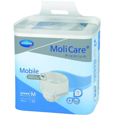 ХАРТМАН ПАМПЕРС ГАЩИ за възрастни MOLICARE PREMIUM MOBILE /6 капки/ M х 14 бр