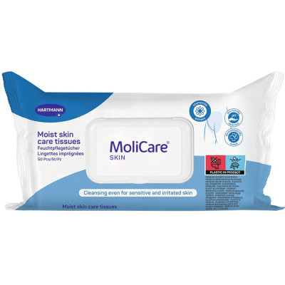 ХАРТМАН MOLICARE SKIN почистващи кърпи за чувствителна и раздразнена кожа х 50 бр