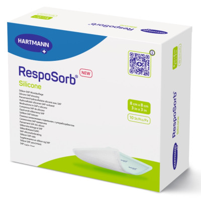 ХАРТМАН ПРЕВРЪЗКИ RESPOSORB SILICONE 8 см/8 см силиконови със SAP частици х 10 бр /413041/