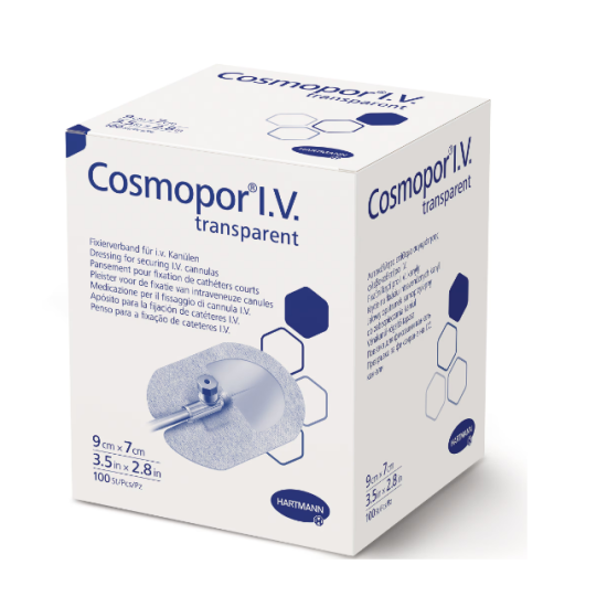 ХАРТМАН ПРЕВРЪЗКА COSMOPOR I.V. TRANSPARENT за фиксиране на канюли 9/7 см х 100 бр