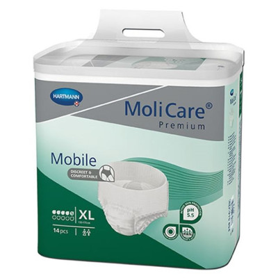 ХАРТМАН ПАМПЕРС ГАЩИ за възрастни MOLICARE PREMIUM MOBILE /5 капки/ XL х 14 бр