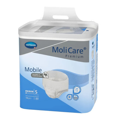 ХАРТМАН ПАМПЕРС ГАЩИ за възрастни MOLICARE PREMIUM MOBILE /6 капки/ S х 14 бр