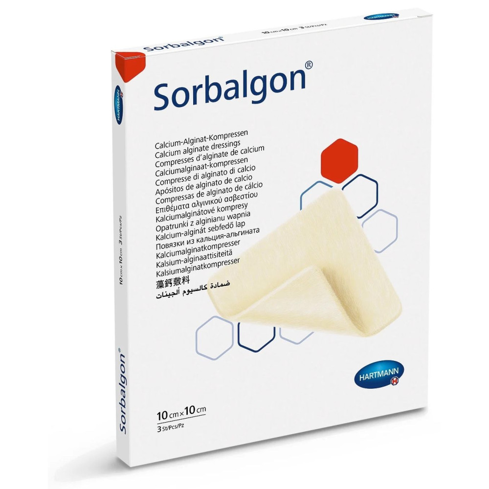 Hartmann Sorbalgon Bandage превръзка калциево-алгинатна 10см./10см. х 1 брой -