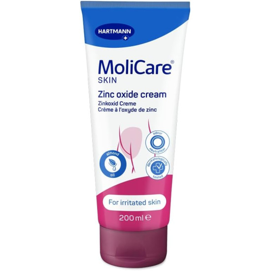 ХАРТМАН MOLICARE SKIN защитен крем за тяло с цинков оксид за раздразнена кожата /интимна зона/ 200 мл