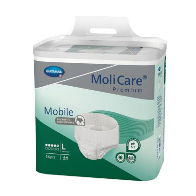 ХАРТМАН ПАМПЕРС ГАЩИ за възрастни MOLICARE PREMIUM MOBILE /5 капки/ L х 14 бр