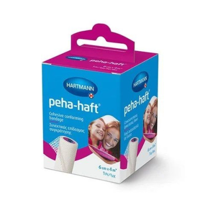 ХАРТМАН PEHA-HAFT EASY самозалепващ бинт 6 см/4 м х 1 бр