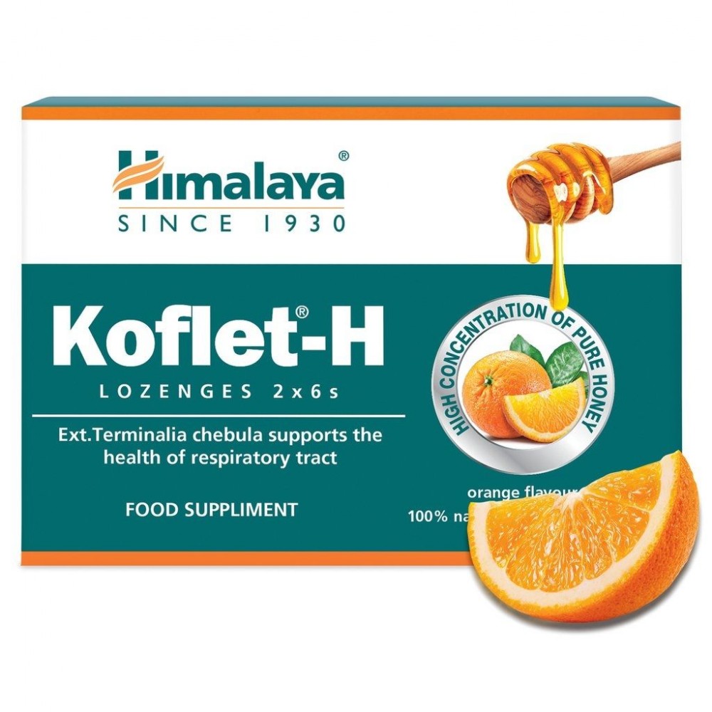 Himalaya Koflet pastilles orange 12 br. / Хималая Кофлет пастили портокал 12 бр - Дихателна система