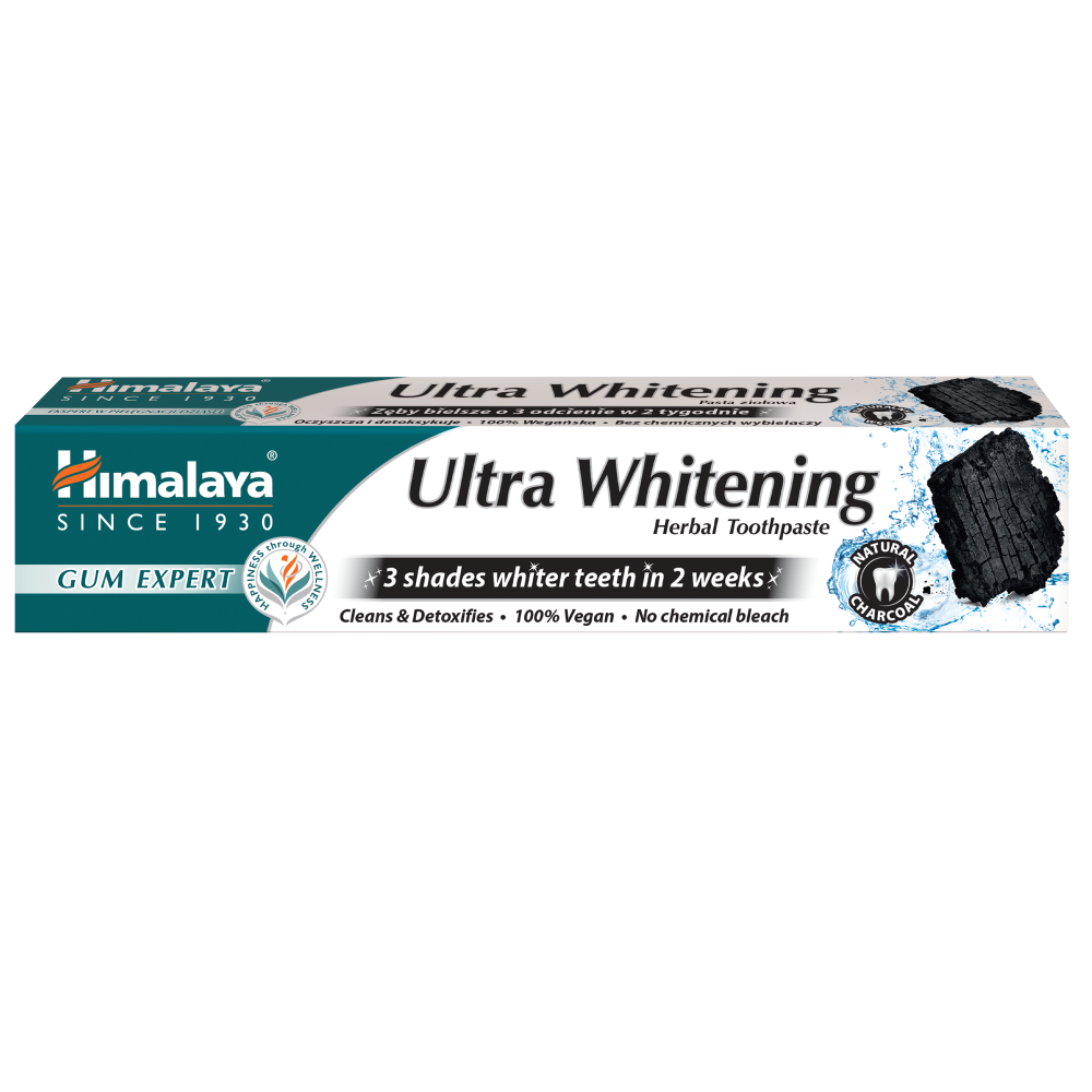 ХИМАЛАЯ ULTRA WHITENING ултра избелваща паста за зъби с активен въглен 75 мл - Орална хигиена