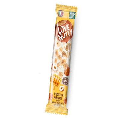 LOVE NUTTY Protein Nougat Био Протеинова нуга с ЛЕШНИК И МЕД 80 г х 1 бр