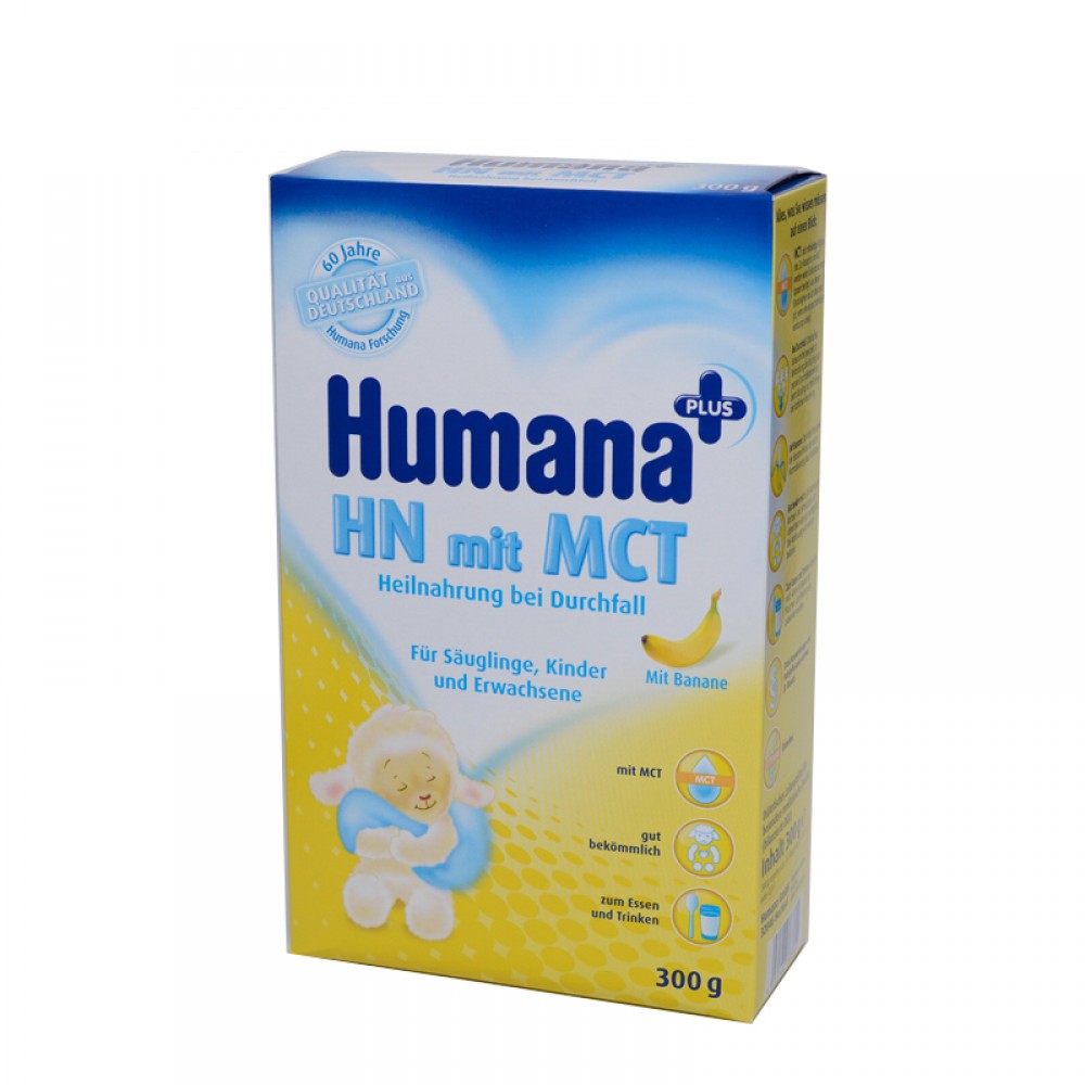 ХУМАНА HN + MCT лечебна храна при диария с банан 300 гр - Храна за бебета и новородени
