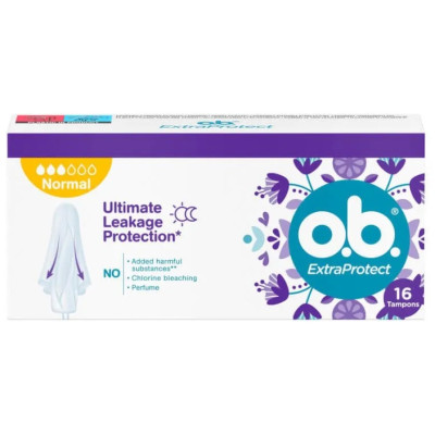 ДАМСКИ ТАМПОНИ O.B. EXTRA PROTECT Normal /3 капки/ х 16 бр