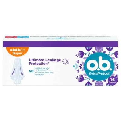 ДАМСКИ ТАМПОНИ O.B. EXTRA PROTECT Super /4 капки/ х 16 бр