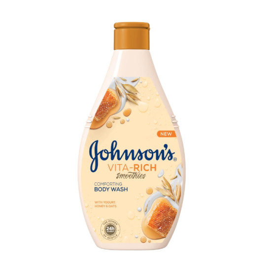 ДЖОНСЪН VITA-RICH YOGURT HONEY & OATS успокояващ душ гел за тяло с йогурт мед и овес 400 мл
