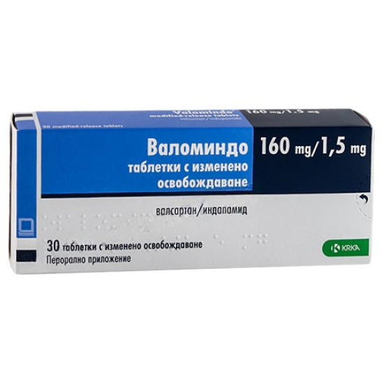 ВАЛОМИНДО табл с изм освобождаване 160 мг/1.5 мг х 30 бр