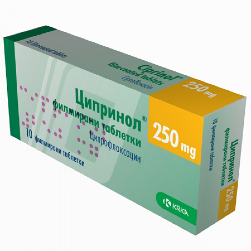 Ципринол 250 мг х10 филмирани таблетки - Лекарства с рецепта