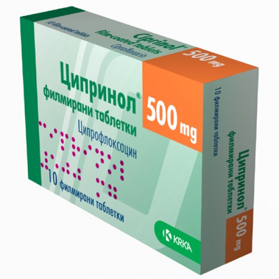 ЦИПРИНОЛ табл 500 мг x 10 бр | Аптека Феникс