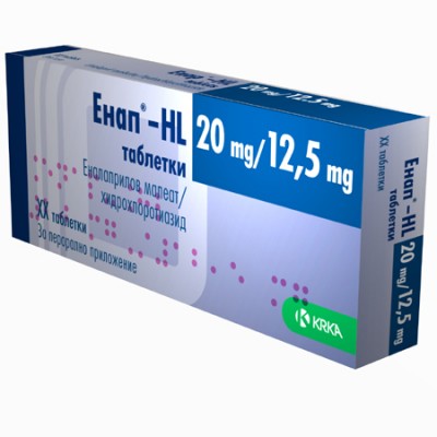 ЕНАП HL табл 20 мг/12.5 мг х 30 бр