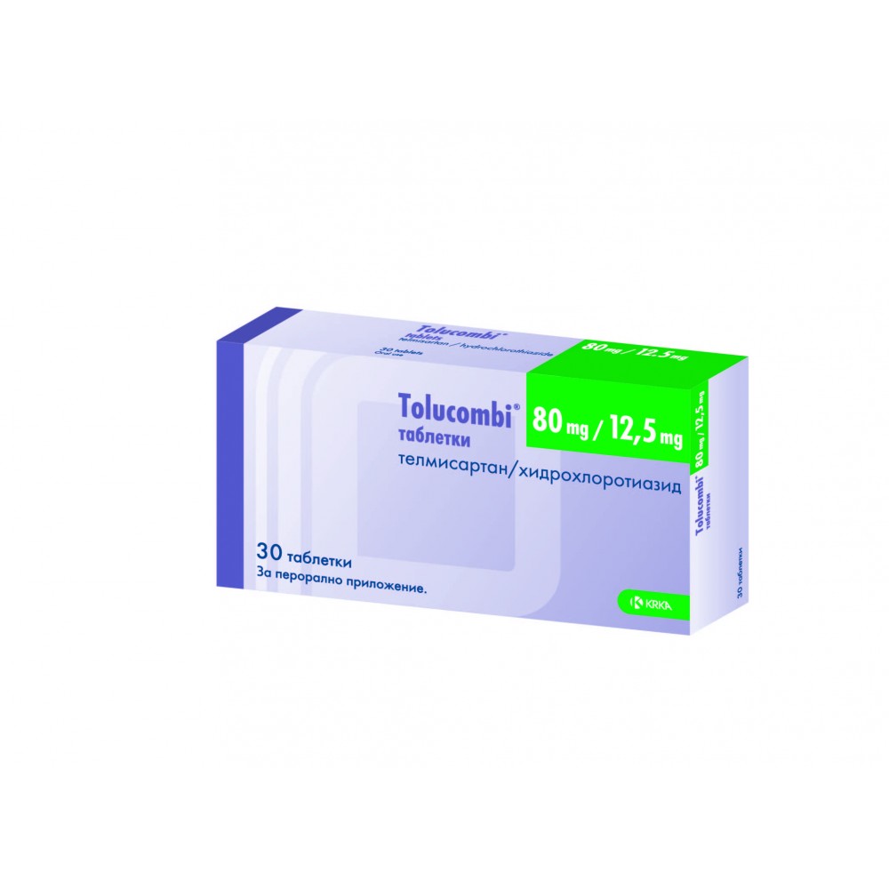 Толукомби 80 мг/ 12,5 мг х30 таблетки - Лекарства с рецепта