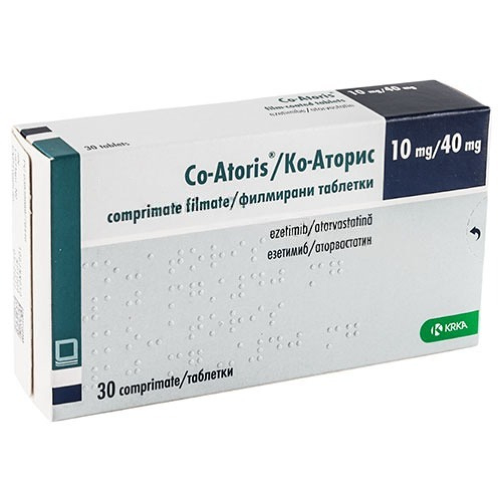 КО-АТОРИС табл 10 мг/40 мг х 30 бр - Лекарства с рецепта