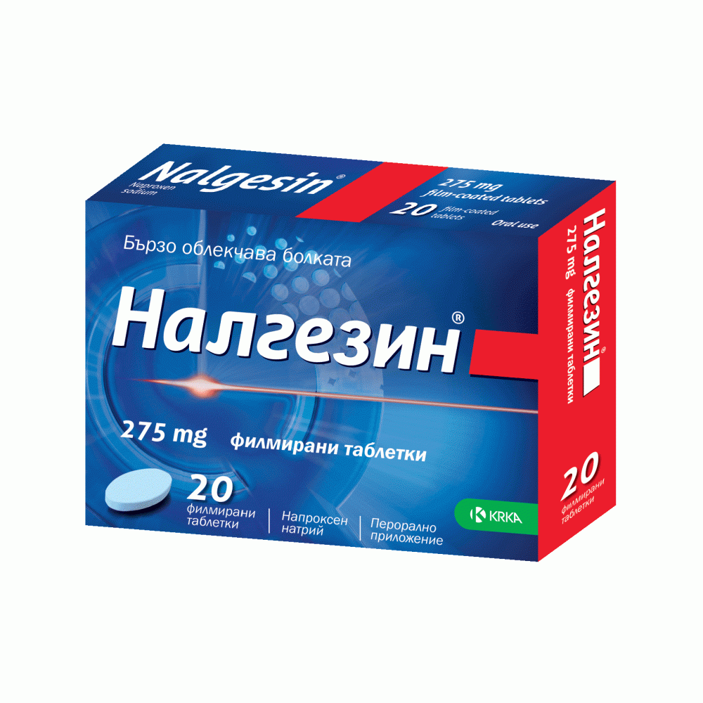Налгезин при болка и температура 275 мг х20 таблетки - Болка и температура
