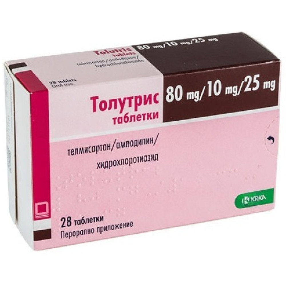 ТОЛУТРИС табл 80 мг/10 мг/25 мг x 28 бр