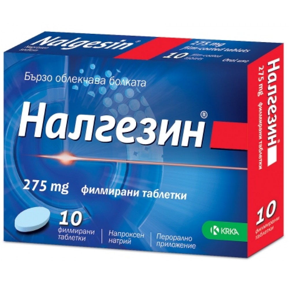 Налгезин при болка и температура 275 мг х10 таблетки - Болка и температура