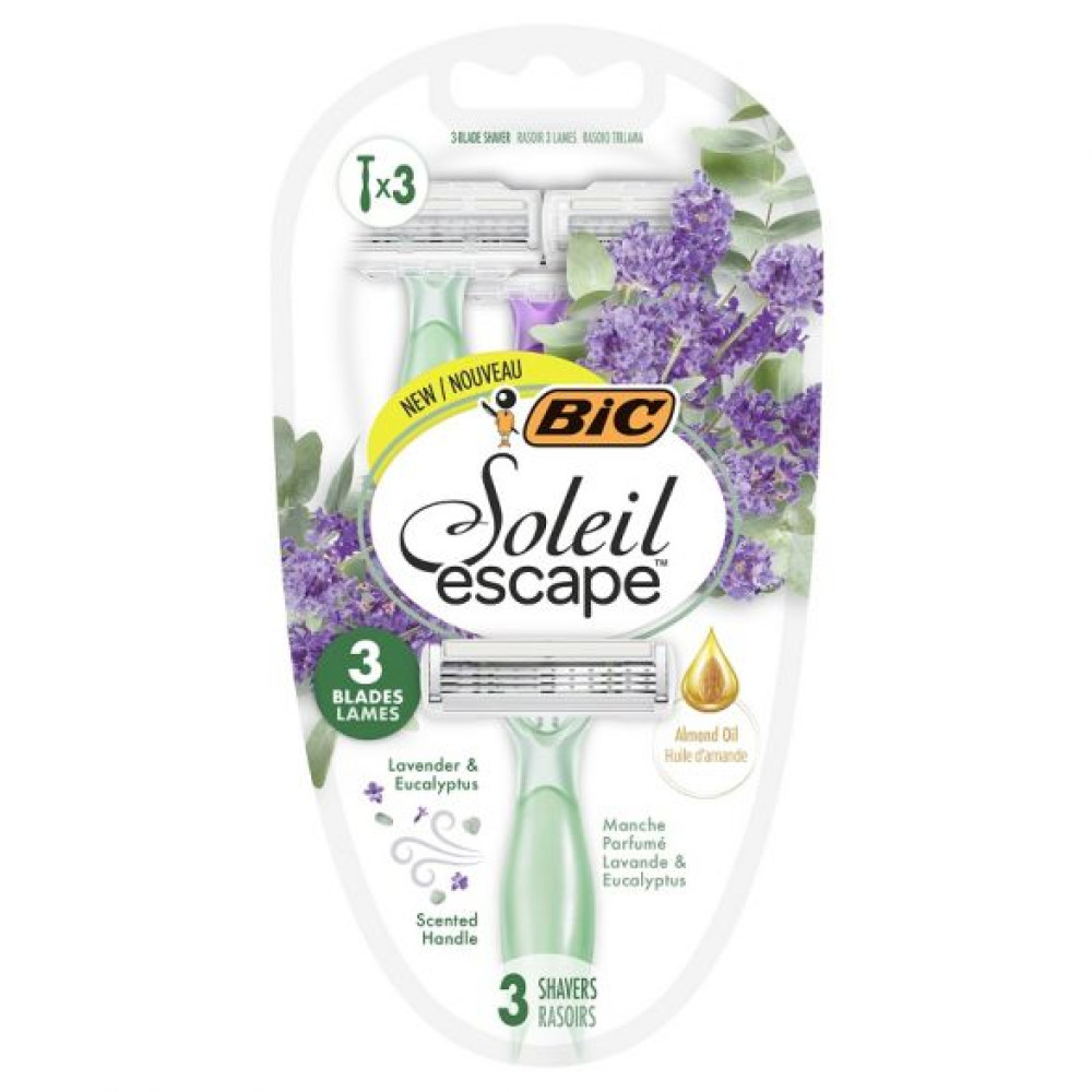 БИК SOLEIL ESCAPE LAVENDER & EUCALYPTUS дамска самобръсначка х 3 бр - Грижа за тялото