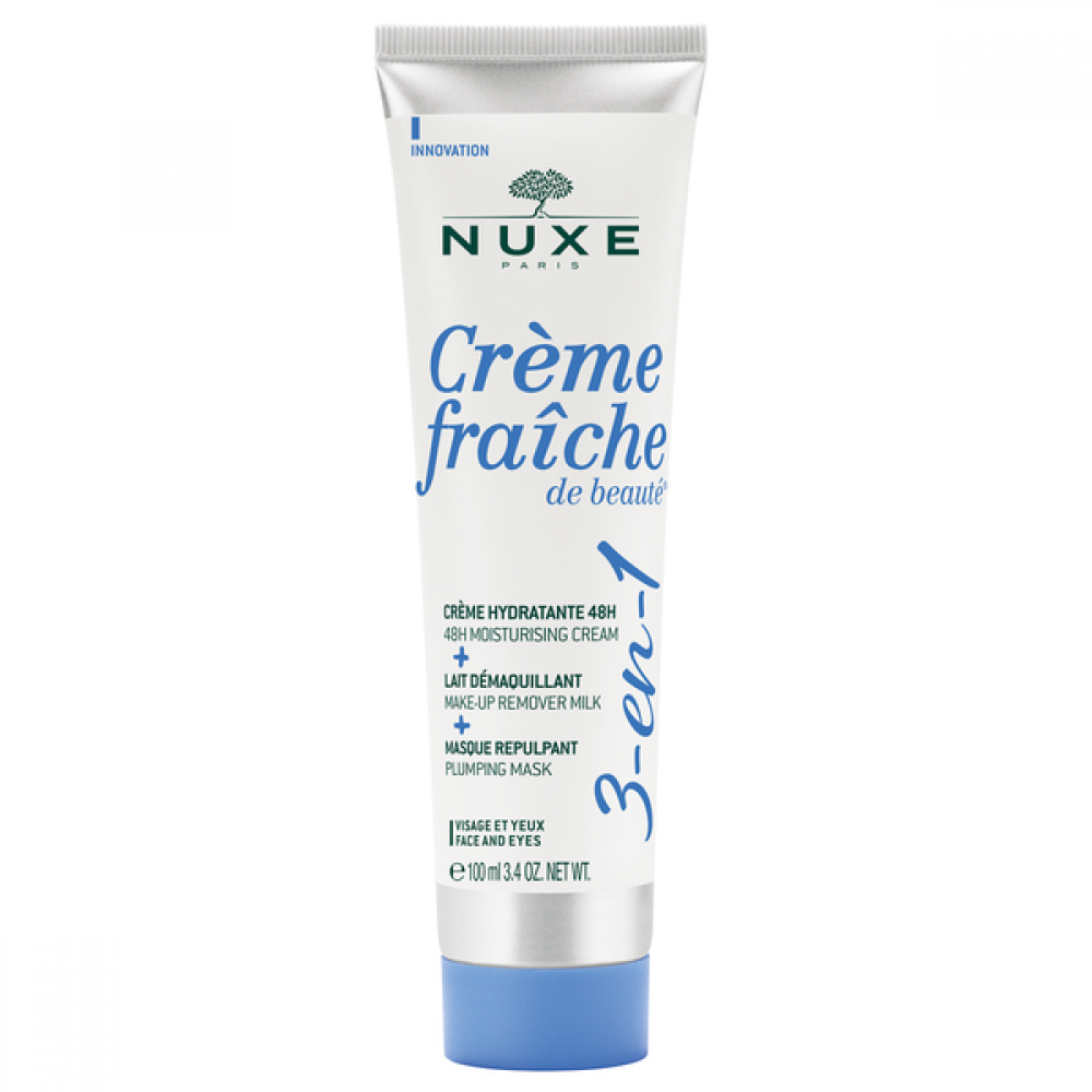 NUXE CREME FRAICHE de Beaute хидратиращ дневен крем 3в1 за лице и околоочен контур за всеки тип кожа 100 мл