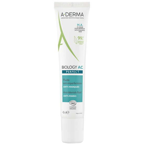 A-DERMA BIOLOGY AC PERFECT ANTI-MARKS флуид за лице за мазна и акнеична кожа срещу несъвършенства белези и тъмни петна 40 мл