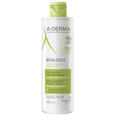 A-DERMA BIOLOGY HYDRA-CLEANSING дерматологична мицеларна вода за уязвима кожа 400 мл