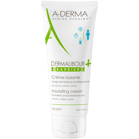 A-DERMA DERMALIBOUR+ BARRIER SOOTHING BARRIER CREAM защитен изолиращ крем за суха раздразнена кожа на лицето и тялото 100 мл