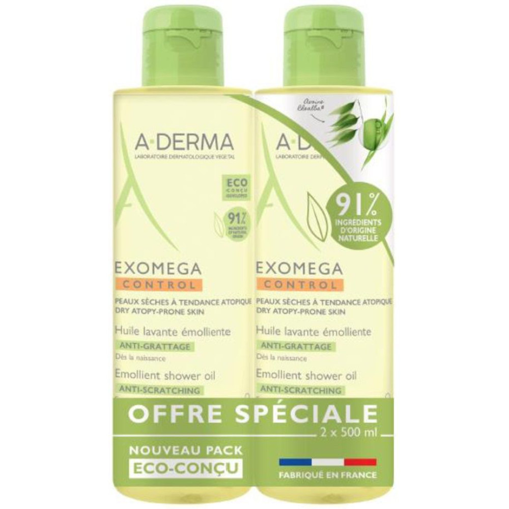А-ДЕРМА EXOMEGA CONTROL DUO емолиентно душ-олио за суха кожа 500 мл х 2 бр ПРОМО ПАКЕТ - Грижа за лицето и тялото А-ДЕРМА EXOMEGA CONTROL DUO емолиентно душ-олио за суха кожа 500 мл х 2 бр ПРОМО ПАКЕТ - Грижа за лицето и тялото