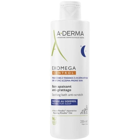 A-DERMA EXOMEGA CONTROL Soothing Bath Anti-scratch успокояваща вана срещу разчесване без отмиване за тяло с атопична кожа 200 мл