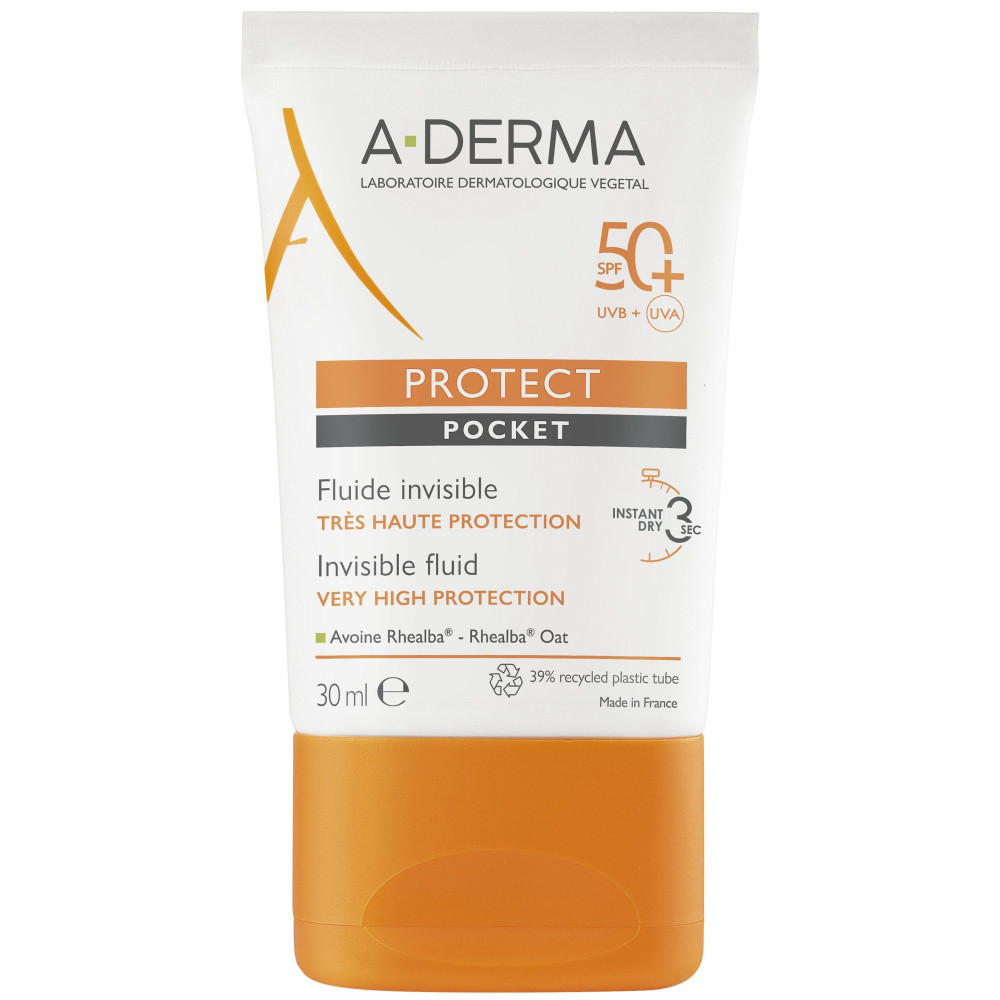 А-ДЕРМА PROTECT POCKET INVISIBLE слънцезащитен невидим флуид SPF50+ 30 мл - Грижа за лицето и тялото А-ДЕРМА PROTECT POCKET INVISIBLE слънцезащитен невидим флуид SPF50+ 30 мл - Грижа за лицето и тялото