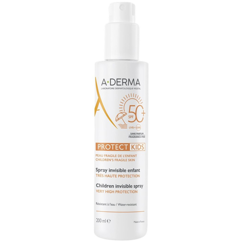 A-DERMA PROTECT KIDS SPF50+ SPRAY INVISIBLE невидим слънцезащитен спрей за деца за лице и тяло за уязвима кожа 200 мл - Слънцезащита за бебета и деца A-DERMA PROTECT KIDS SPF50+ SPRAY INVISIBLE невидим слънцезащитен спрей за деца за лице и тяло за уязвима кожа 200 мл - Слънцезащита за бебета и деца