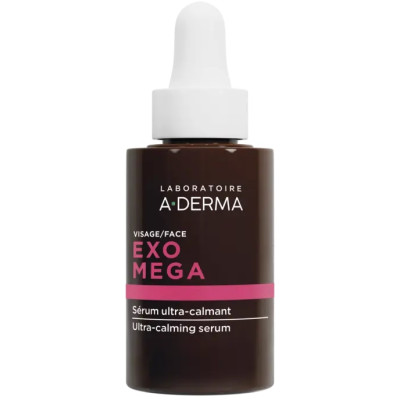 A-DERMA EXOMEGA Ultra-calming Serum ултрауспокояващ серум за лице за суха реактивна склонна към атопия кожа 30 мл