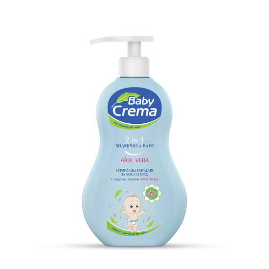 BABY CREMA измиващ гел 2в1 с екстракт от алое вера 400 мл
