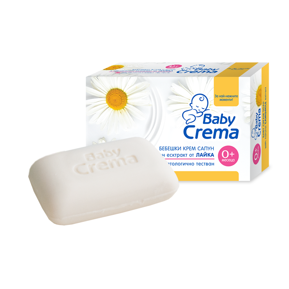 BABY CREMA бебешки сапун с екстракт от лайка 75 гр - Бебешка и детска козметика