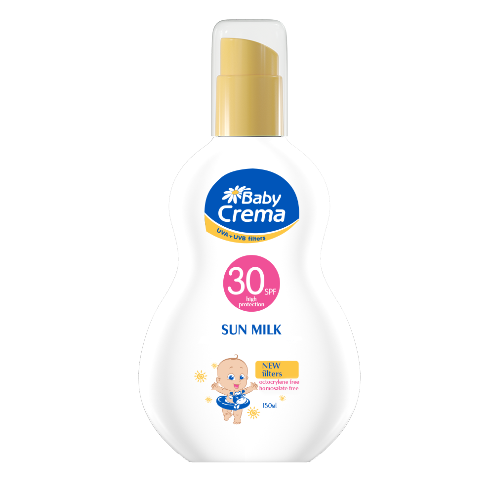 BABY CREMA SUN MILK SPF30 слънцезащитно мляко за деца 150 мл - Слънцезащита за бебета и деца
