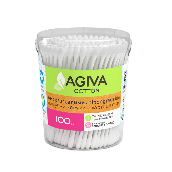 AGIVA биорагзрадими клечки за уши х 100 бр