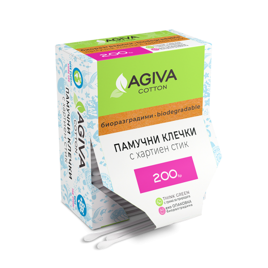 AGIVA биоразградими клечки за уши х 200 бр