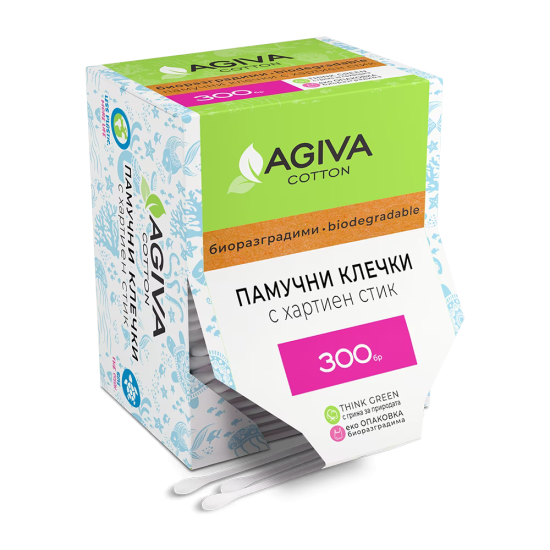 AGIVA биоразградими клечки за уши х 300 бр