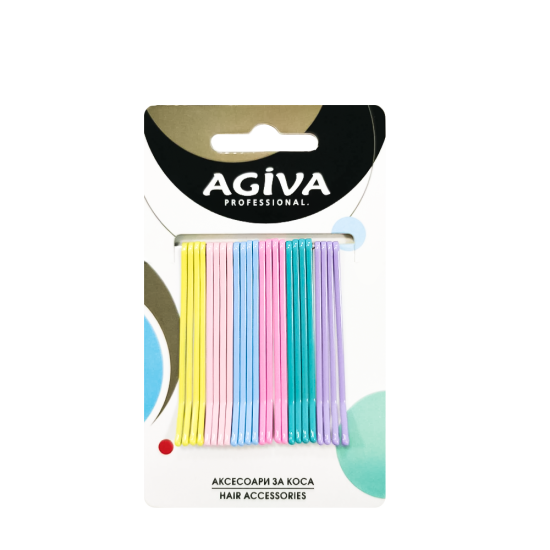 AGIVA PRO фиби за коса, цветна 6 см х 24 бр HP-001B