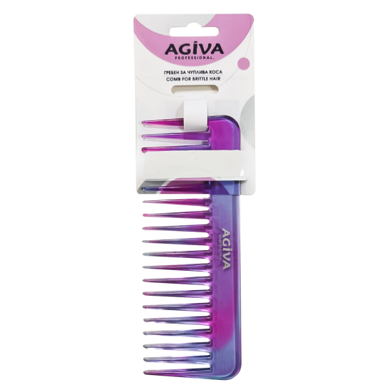 AGIVA PRO гребен за чуплива коса, аурора 113AT