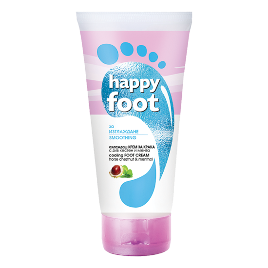 HAPPY FOOT охлаждащ крем за уморени крака с екстракт от див кестен 150 мл