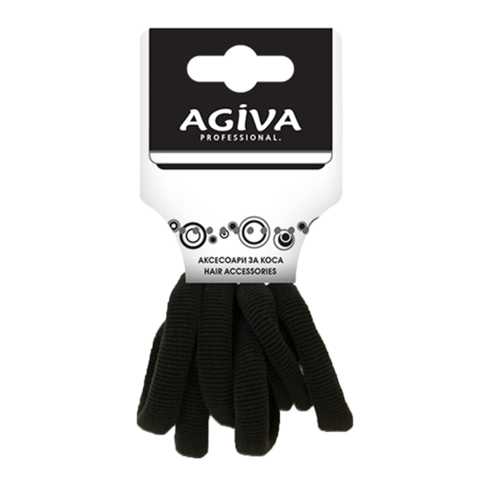 AGIVA PRO ластик за коса, черен 5 см х 5 бр BG-088