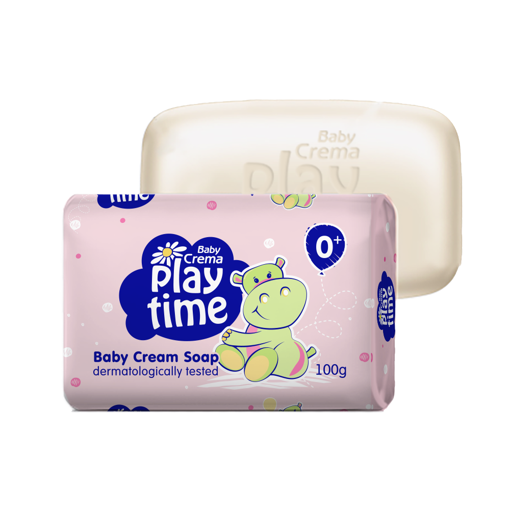 BABY CREMA PLAY TIME бебешки крем сапун с натурален екстракт от лайка 100 гр - Бебешка и детска козметика